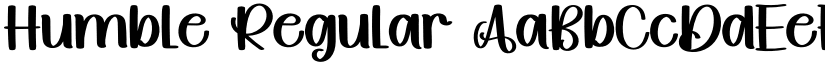 Humble Regular font