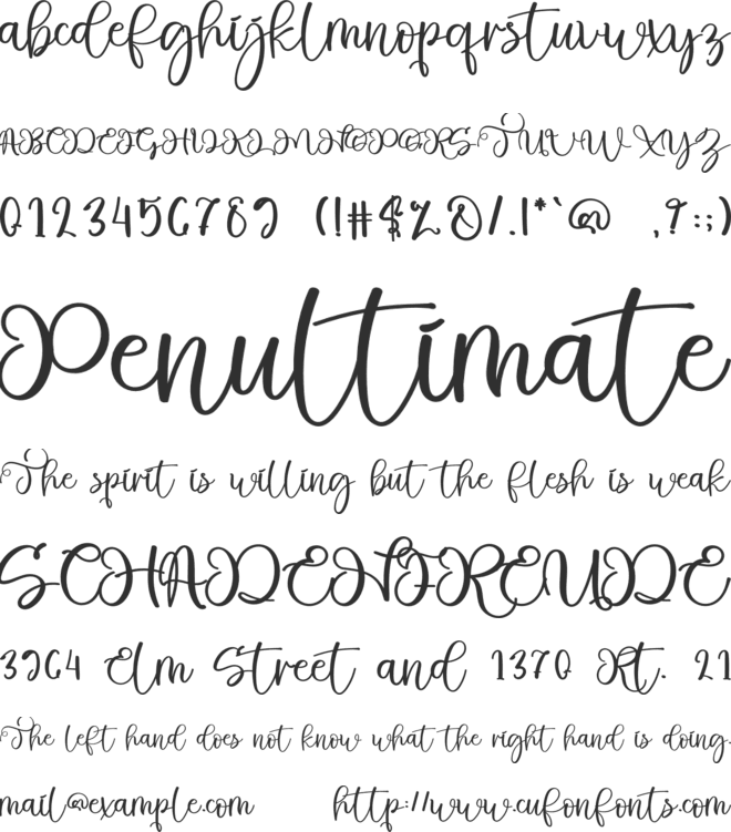 Ontime font preview