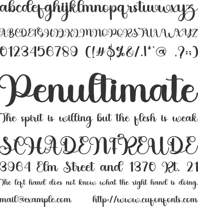 Wedding Mathyna font preview