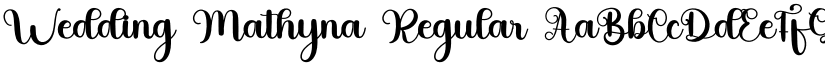 Wedding Mathyna Regular font