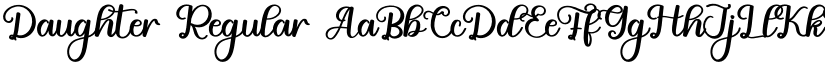 Daughter Regular font
