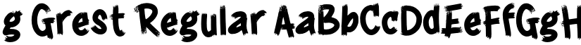 g Grest Regular font