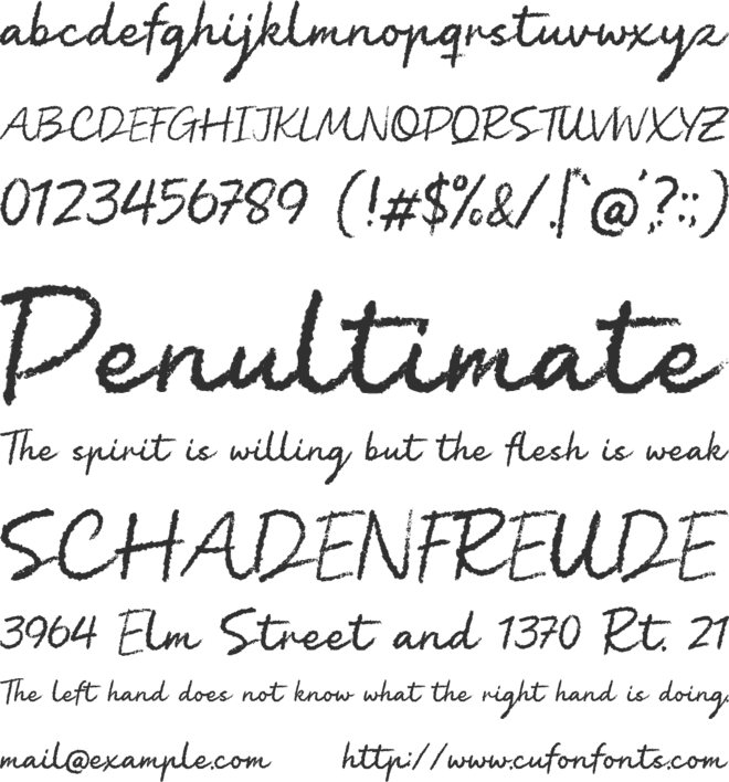 Pennychalk font preview