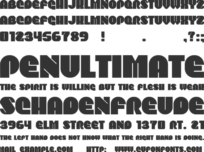 Polesitter font preview