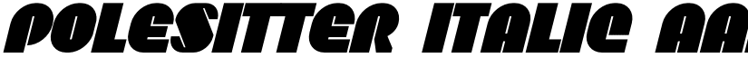 Polesitter Italic font