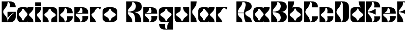 Gaincero Regular font