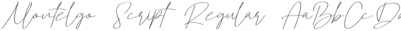 Montelgo Script Regular font