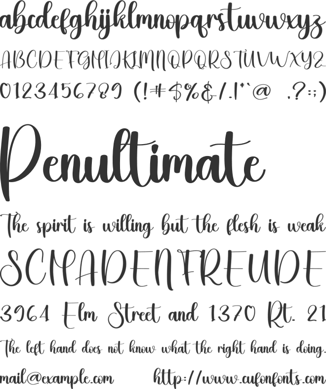 Soungles font preview