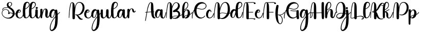 Selling Regular font