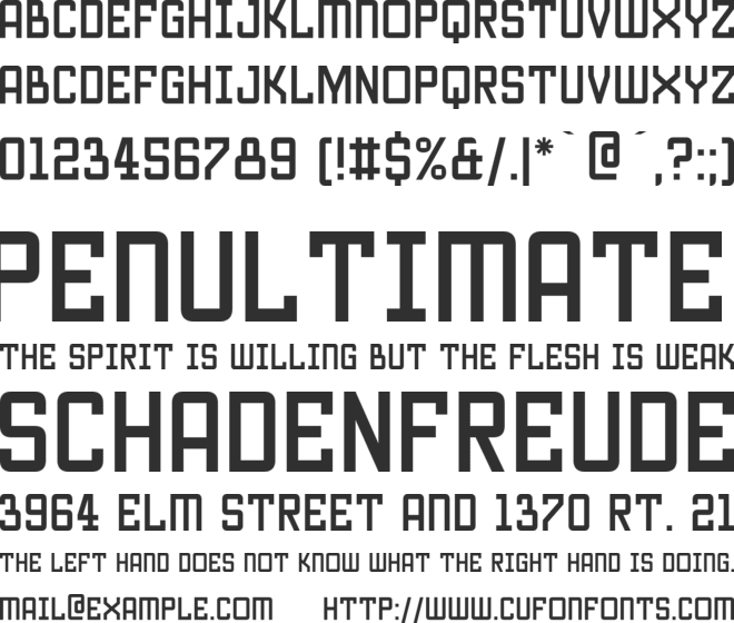 Oldtimer font preview