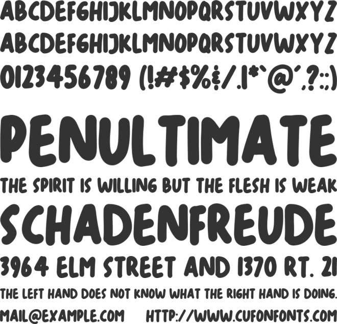 Skintones font preview