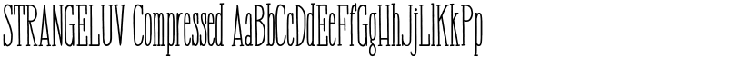 STRANGELUV Compressed font