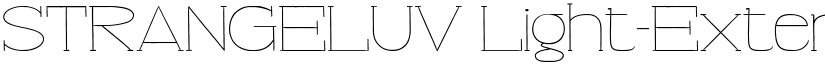 STRANGELUV Light-Extended font