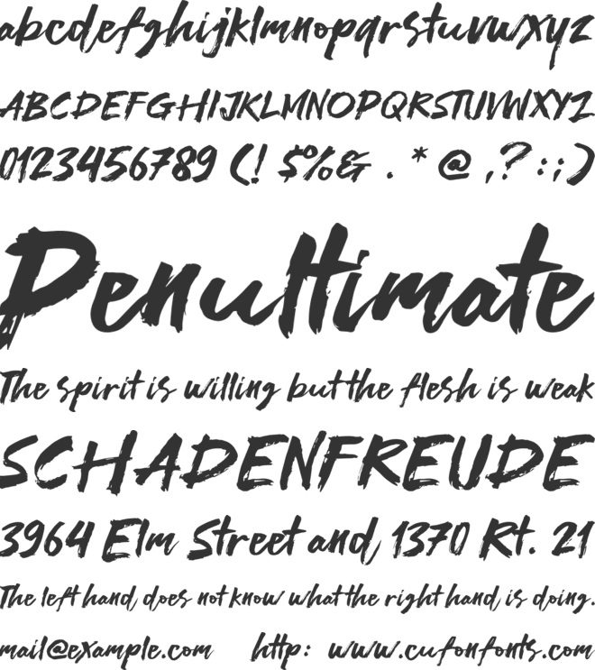 High Fighter font preview