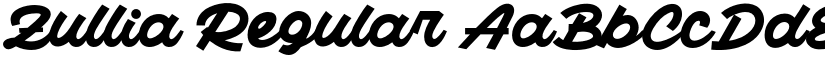 Zullia Regular font