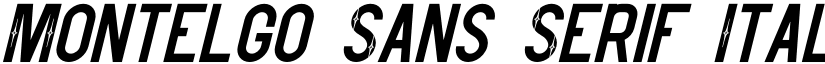 Montelgo Sans Serif Italic font