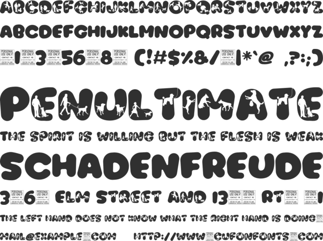 Cat And Dog font preview