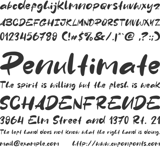 Pakades font preview