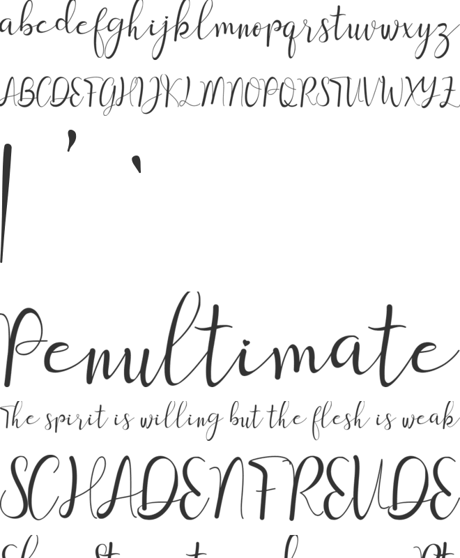 Narristha font preview