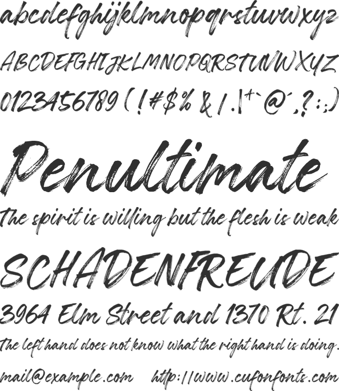 Stephile font preview