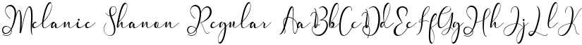 Melanie Shanon Regular font