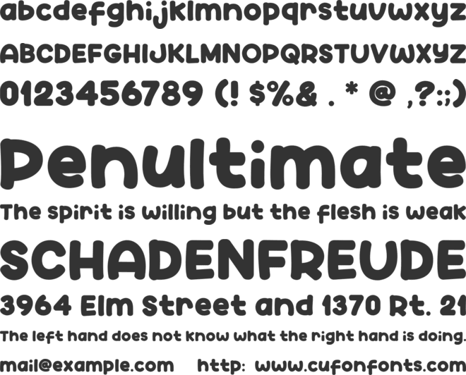 Talk Comic font preview