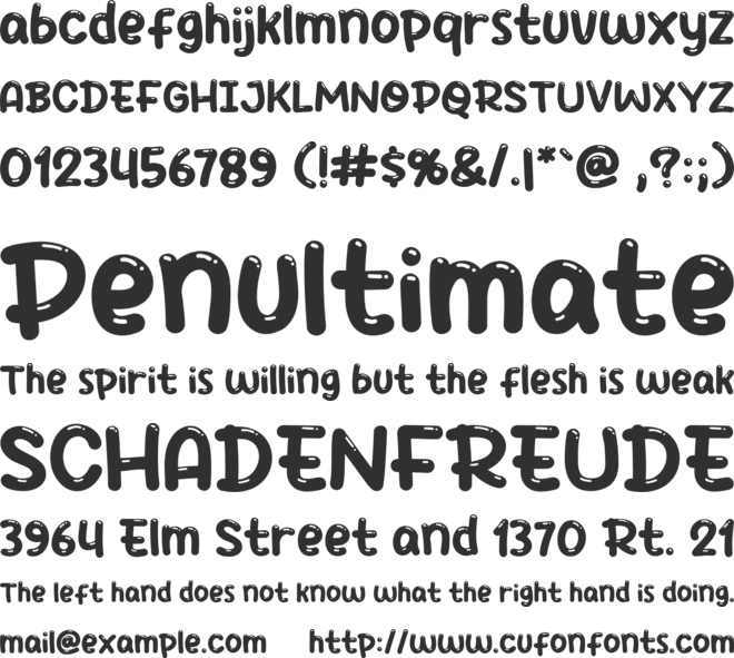 Boba Cups font preview