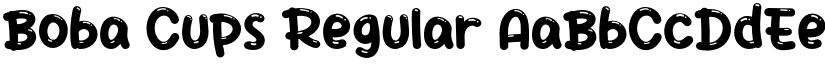 Boba Cups Regular font