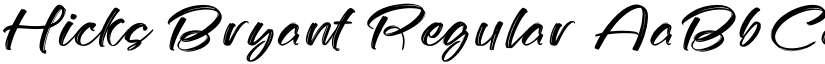 Hicks Bryant Regular font