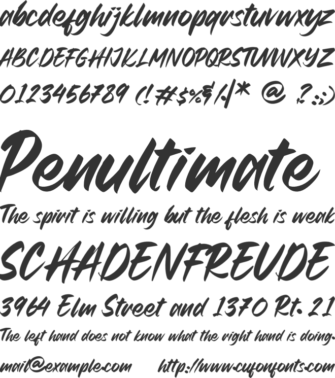 Spotlight font preview