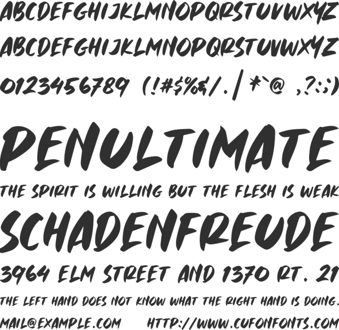 Trusto font preview