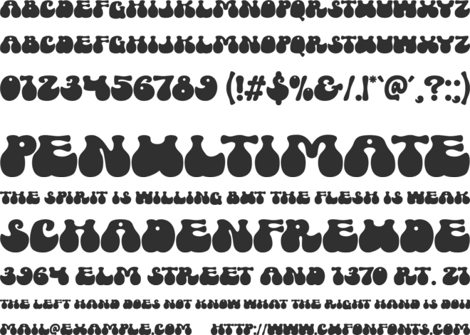 Starday font preview