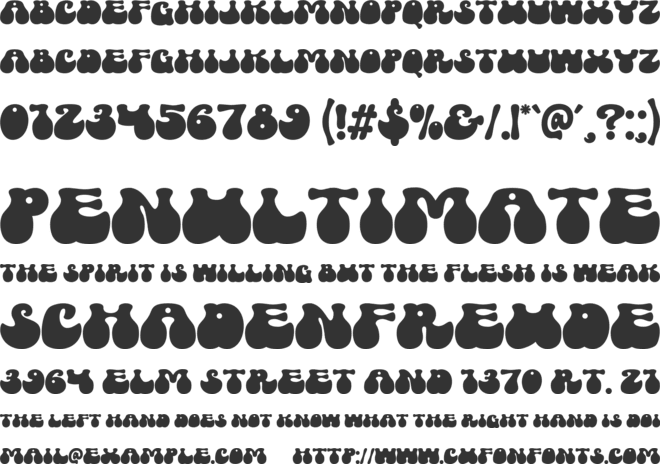 Starday font preview