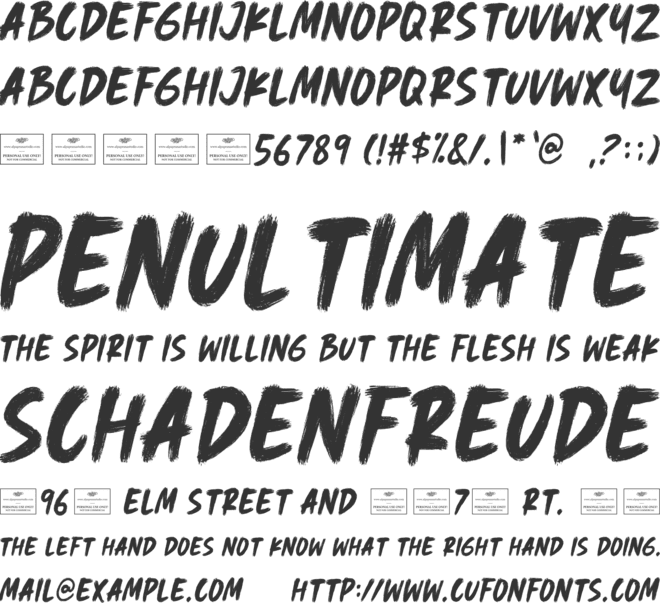 Polisher font preview