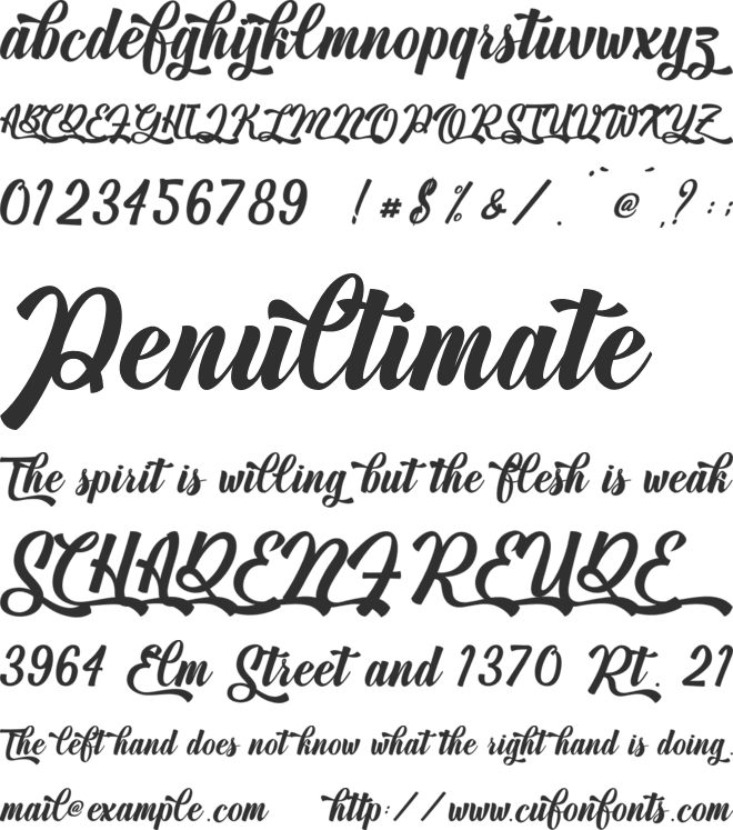 Quoth - Personal Use font preview
