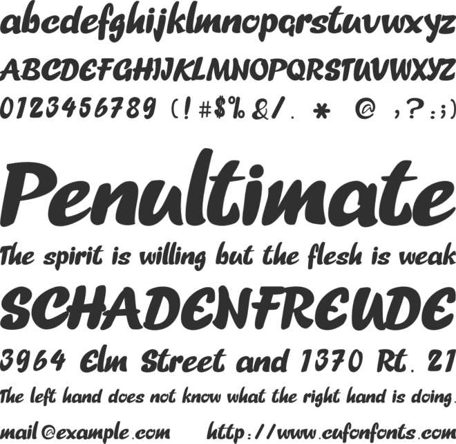 Start font preview