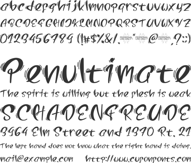 Ending Story font preview