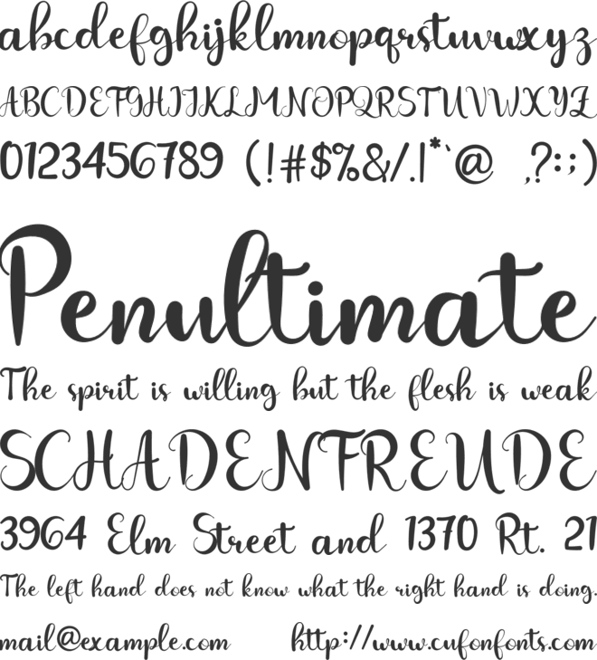 Yellow Flower font preview