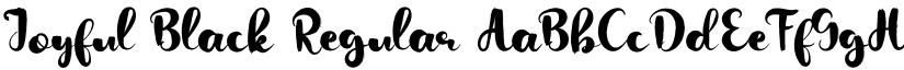 Joyful Black Regular font