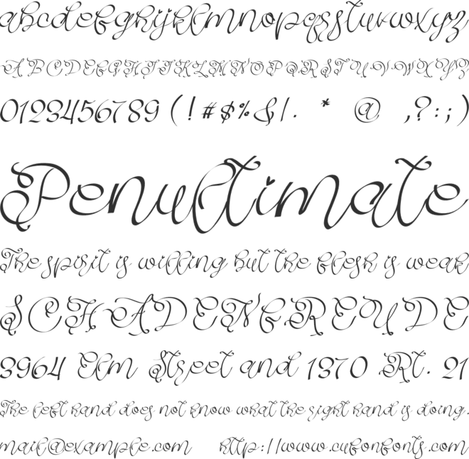 Gift-personal font preview