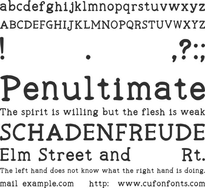 Robs Typewriter font preview