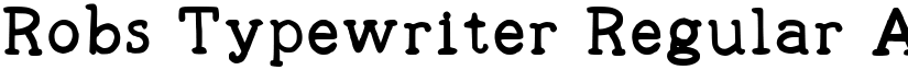 Robs Typewriter Regular font