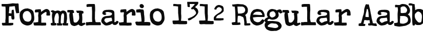Formulario 1312 Regular font