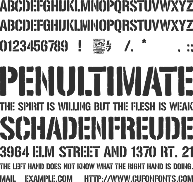 Solid Stencil 2023 font preview
