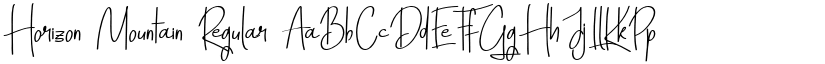Horizon Mountain Regular font