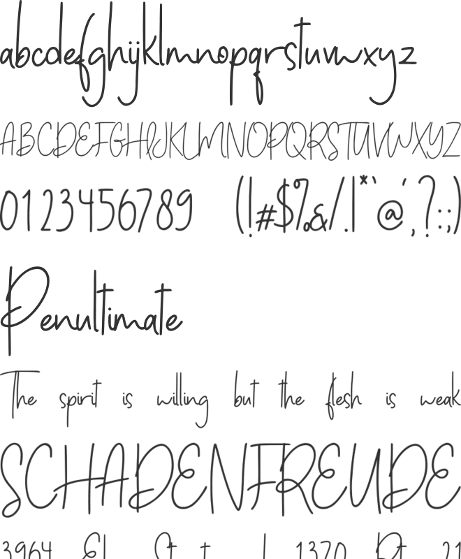 Clothingside font preview