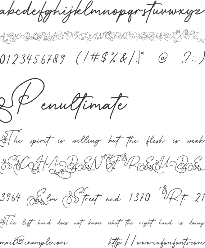 Queen Diana font preview