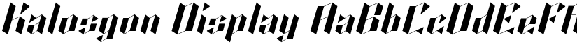 Kalosgon Display font