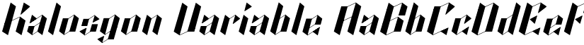 Kalosgon Variable font