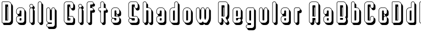 Daily Gifts Shadow Regular font